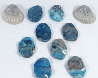Dyed Turquoise Crazy Agate Beads / Jewelry Making Supplies / Beads for Making Earrings / Bracelet Making / Beads for Necklaces
