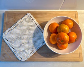 Cotton dish cloths, 100% cotton hand knitted wash cloths, home gifts, home and living, kitchen essentials, dishcloth set, wash cloth set