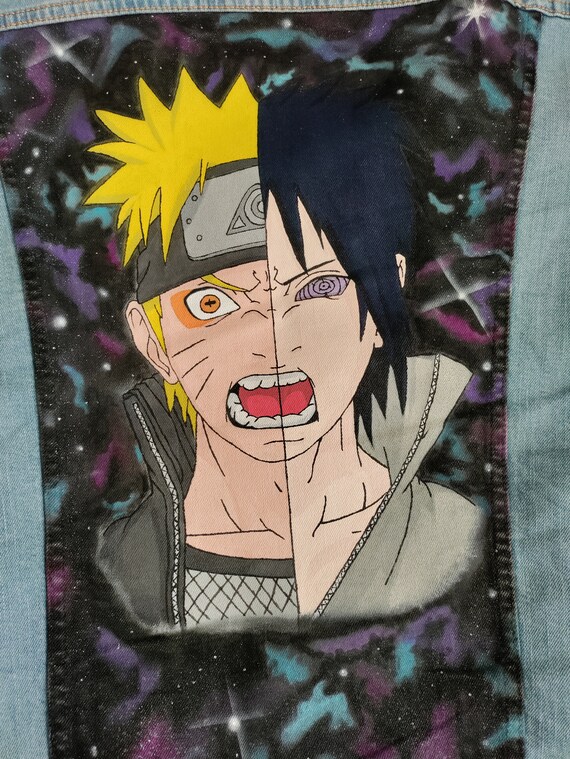 Naruto \u0026 Sasuke Custom Denim Jacket 