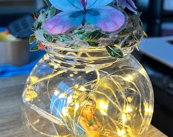 Fairy jar with LED lights