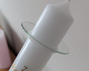 Filigranes Tropfschutz SET mit Silikonring und Tropfenfänger aus Glas