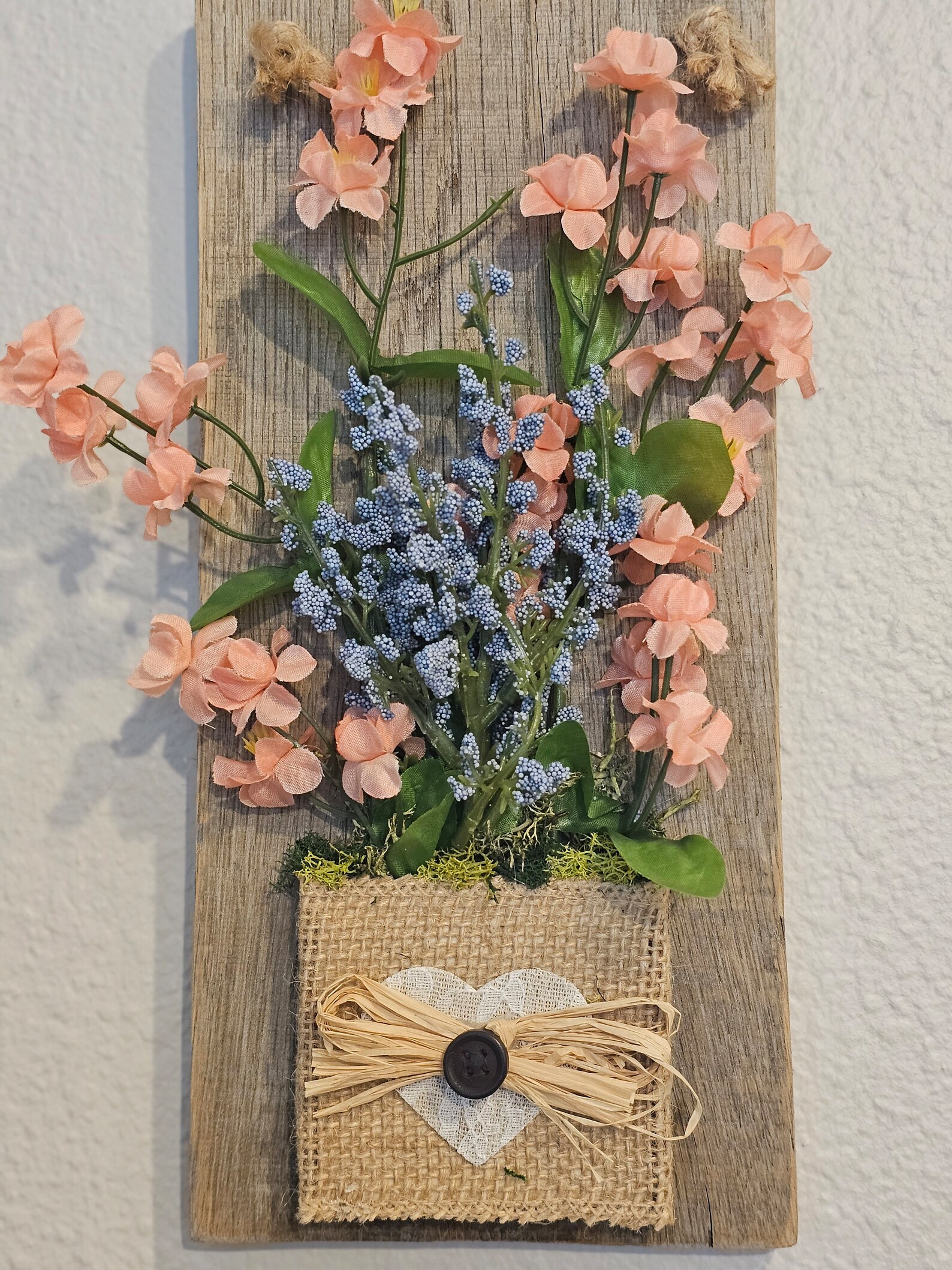 Wooden Hanging Floral Home Decoration Flower Arrangement Wall Art