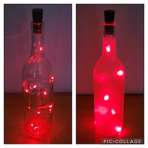 Lighted Wine Bottles Home Decoration Accent Lighting Wedding Favors Shelf Sitter Lights Mood Illuminated Fairy LED Cork Lights Housewarming Red