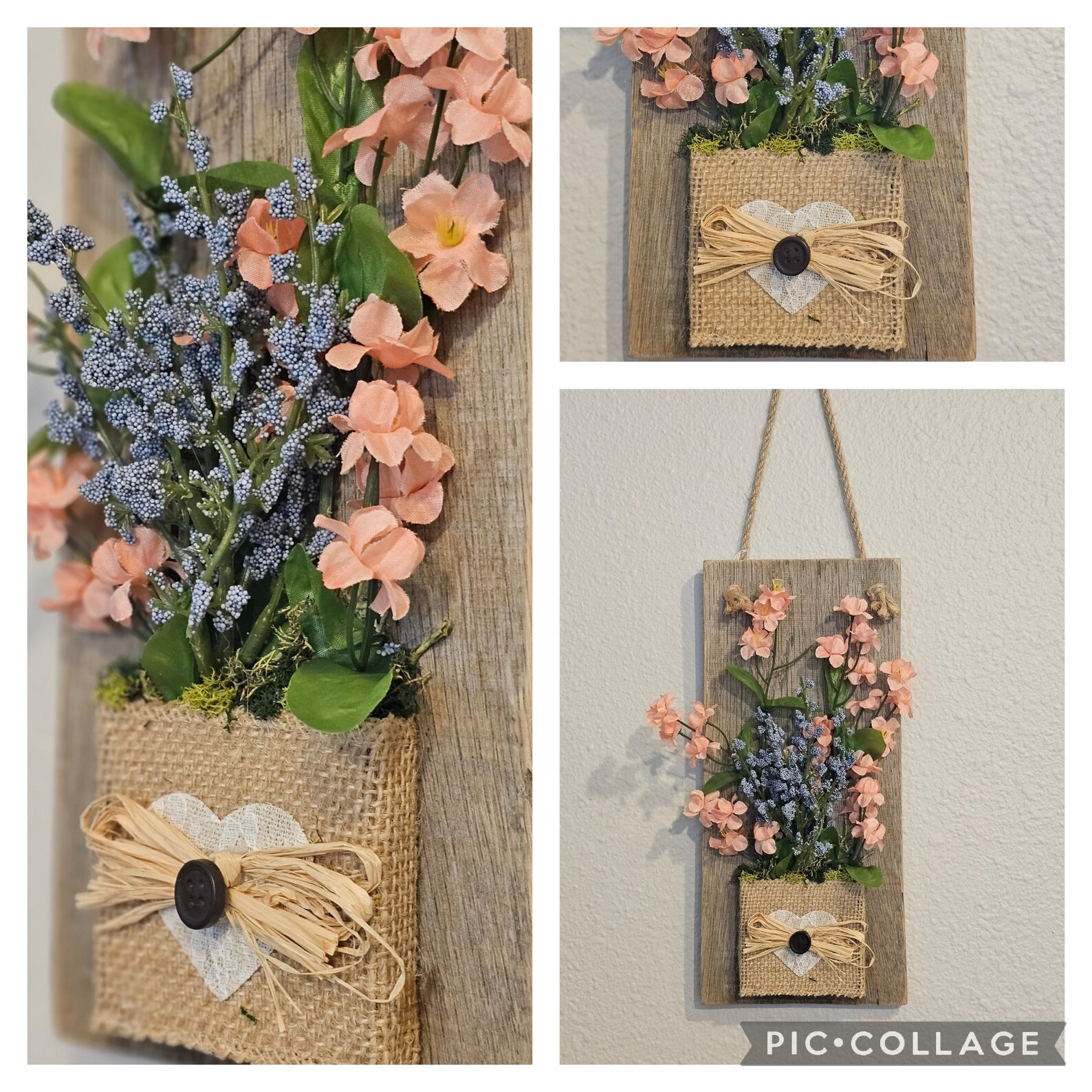 Wooden Hanging Floral Home Decoration Flower Arrangement Wall Etsy