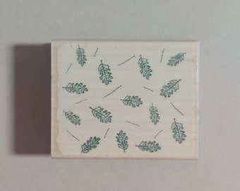 Christmas Leaf Scattered Pattern Rubber Stamps