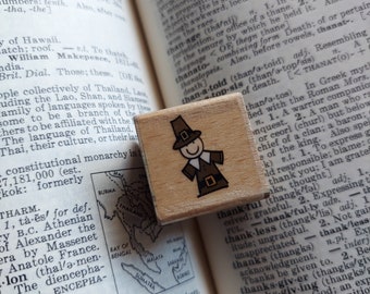 Vintage Pilgrim Rubber Stamp