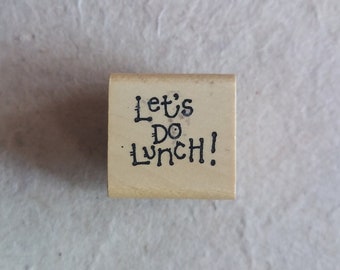 Vintage "Let's Do Lunch" Rubber Stamp