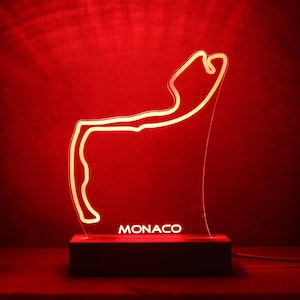 モナコサーキットランプ |レーシングファンのための F1 アンビエント照明 | F1モナコグランプリ |フォーミュラ 1 |モナコランプ |モナコサーキット
