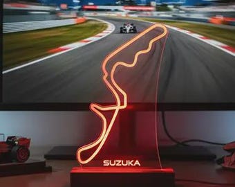 鈴鹿アニメーションLED RGBネオンレーストラックサーキットデスク