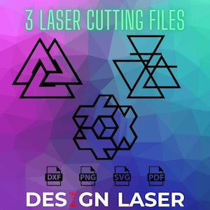Fichier DXF - Forme géométrique - Dxf/Png/Pdf/Svg pour découpe Laser - Cnc - Plasma - Jet d'eau - Enseigne lumineuse - laser cut