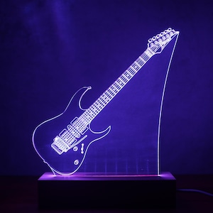Personalized Ibanez LED Lamp | Electric Guitar Gift | Engraved Name | Guitarist Gift | Music Decoration | Fender | Gibson