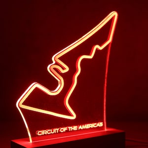 Circuit of the Americas lamp - 7-color RGB LED lamp - F1 LED lamp - Circuit of the Americas decoration - Formula 1 America circuit lamp