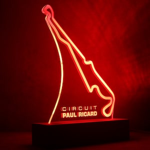 PAUL RICARD Circuit Lamp - 7-color RGB LED lamp - F1 decoration - 24 hours of Le Mans - Monaco circuit - Spa-Francorchamps circuit