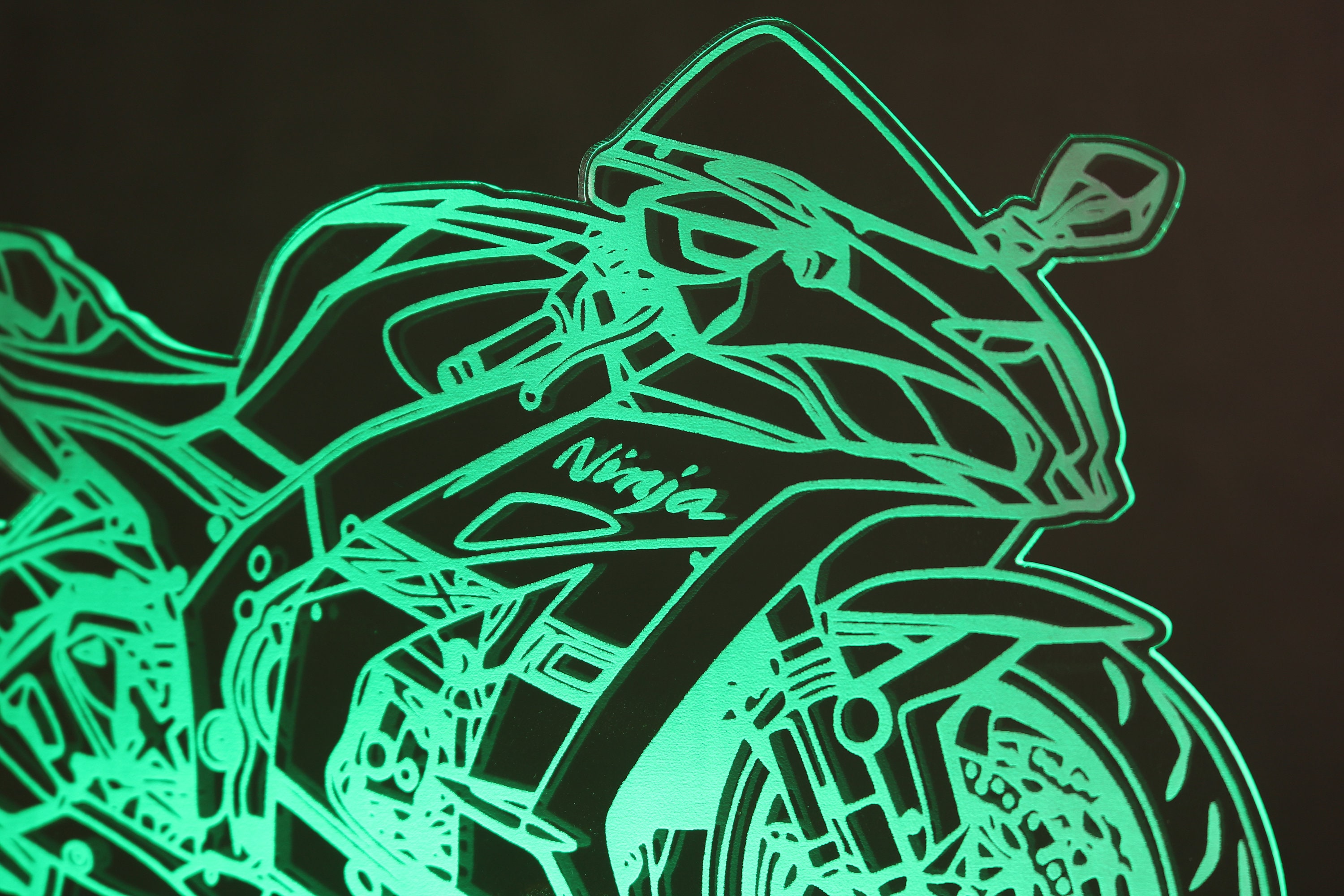 Kawasaki ZX10R - 7-color RGB Lamp - Kawasaki Gift - Kawasaki Logo