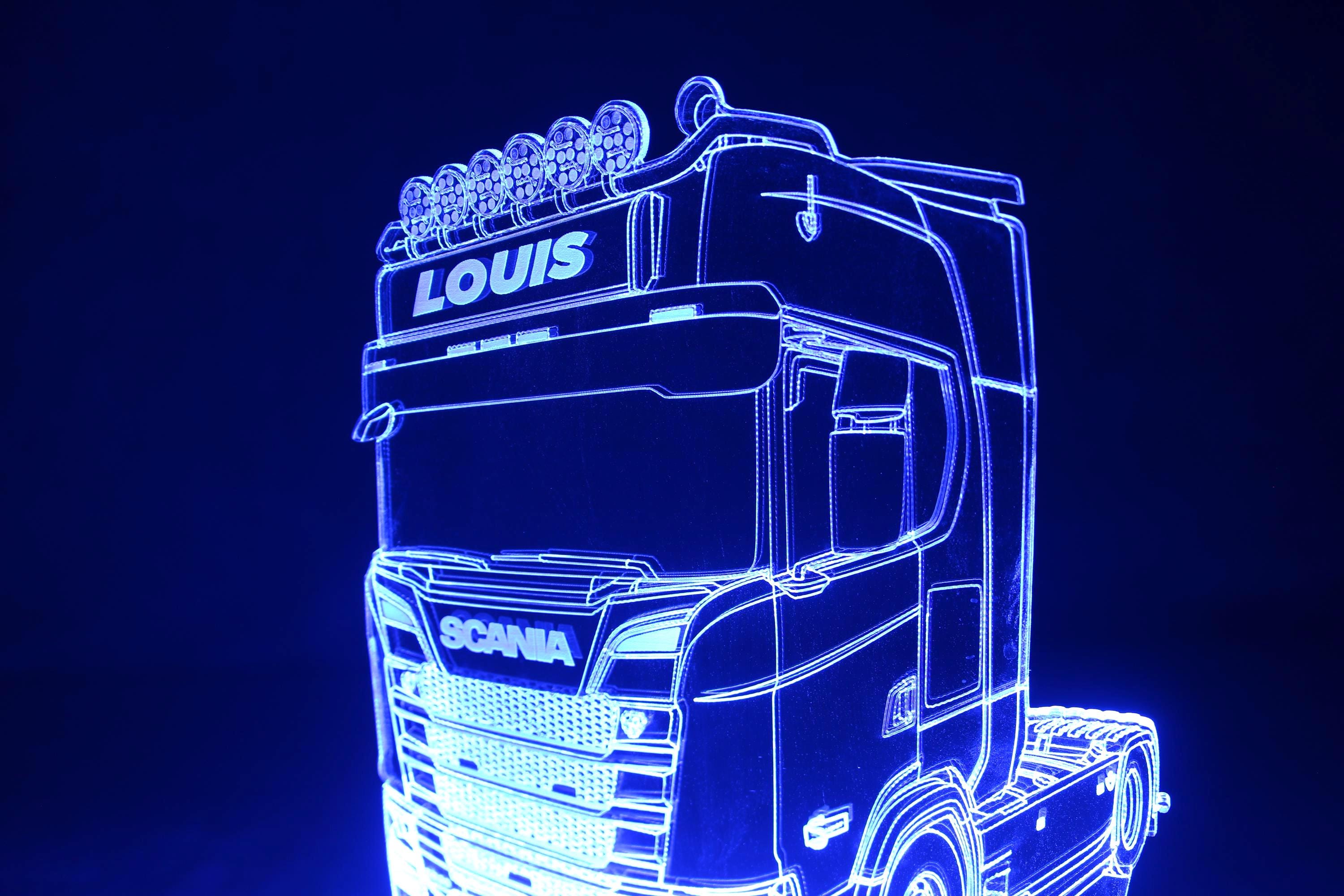 スカニア Scania LED アクリルサインプレート リモコン付き