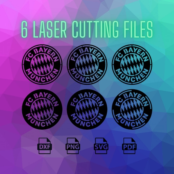 DXF logo file - Bayern Munich - Dxf/Png/Pdf/Svg for Laser cutting - Cnc - Plasma - Water jet - Illuminated sign - laser cut