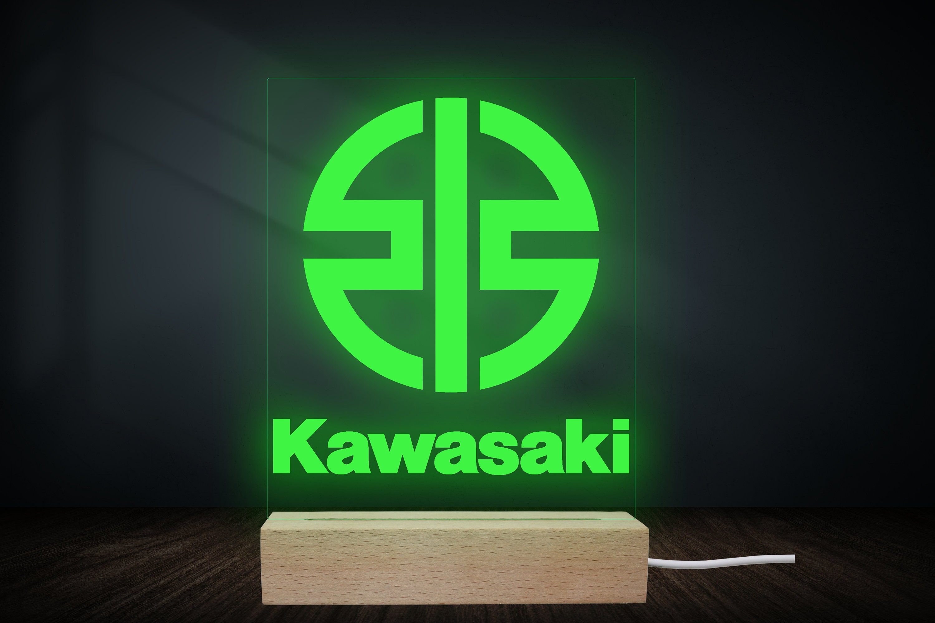Kawasaki RGB Lamp 7 Colors Desk Lamp Kawasaki Motorcycle Kawasaki Sign