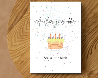 Funny Sarcastic Birthday Card, Inappropriate Quote (PDF Pattern)