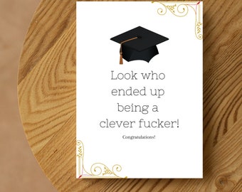 Carte drôle d'obtention du diplôme ! Offrez cette carte hilarante et mémorable à votre diplômé !
