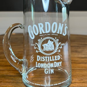 Gordon’s Distilled London Dry Gin Glass Pitcher