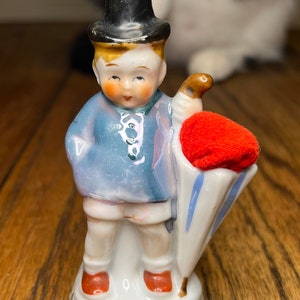 Japan Umbrella Boy Figurine