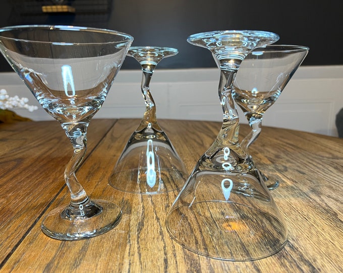 Libbey Zstem Martini Glasses Set of 4 Etsy