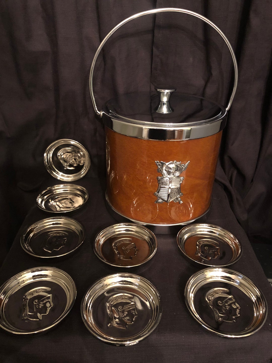 Coat of Arms Ice Bucket With Coasters - Etsy