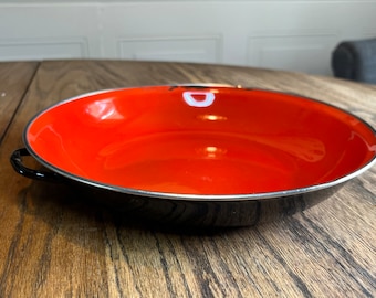 Vintage czerwona patelnia Emo Celje Jugosławia