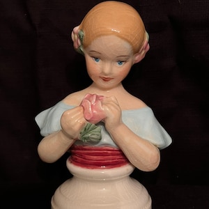 Holland Mold Lady Holding Rose