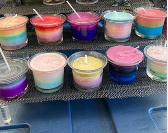 Handmade Pastel Pride Flag LGBTQ+ Candles