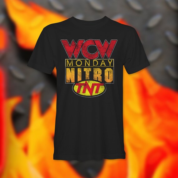 WCW Nitro Vintage Style Distressed Logo 