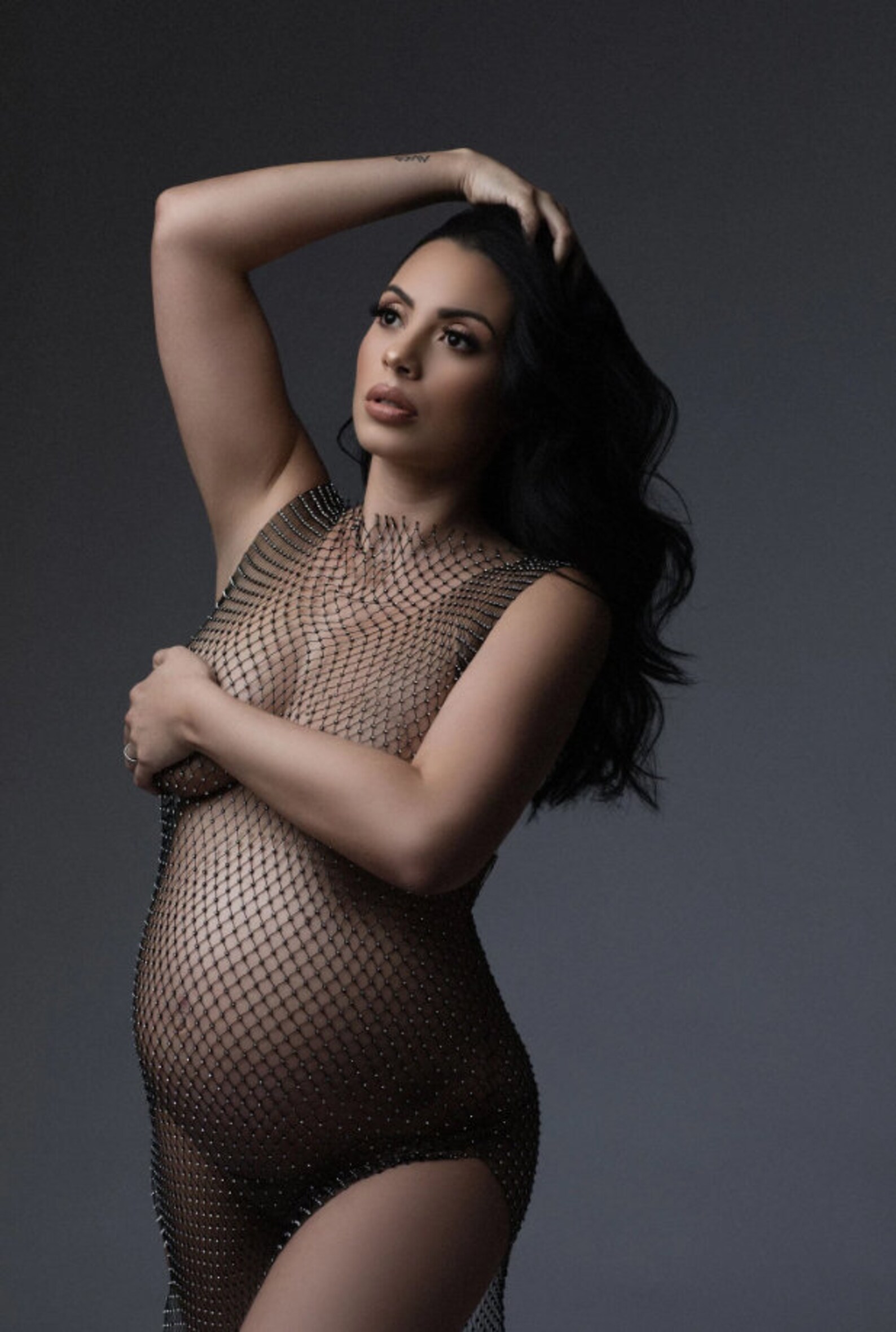 Rhinestone Maternity Bodysuit for Photoshootmaternity Etsy