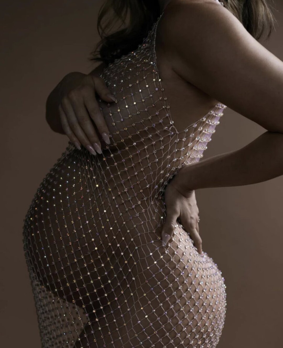 Rhinestone Maternity Bodysuit for Photoshootmaternity Etsy