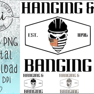 Ironworker, Steelworker, Pendurar e Bater, Chave de Spud e Bola de Guindaste, Pacote PNG e SVG de Sublimação de Ironworkers