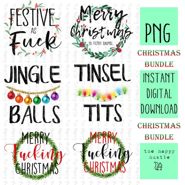 Bestseller Popular PNG files for sublimation, Christmas printable bundle for mugs, Sarcastic funny quotes