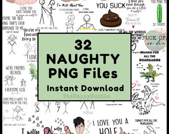 Ondeugende Valentijnsdag PNG-bestanden voor sublimatie Grappige ontwerpen voor volwassenen Stokcijfers Roargasms Verjaardag Mokken Kaarten Vuile humor Downloads