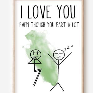 Funny Stick Figure Fart Card Printable Gift For Him Gift For Her Anniversary Valentines Christmas Gift DIY Last Minute PNG Sassy Humor Love
