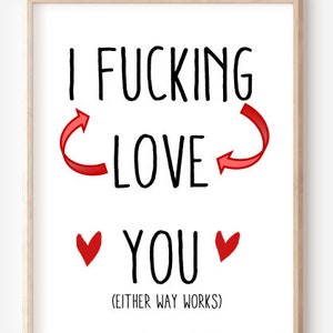 Parejas divertidas PNG Te amo de cualquier manera Funciona Cita para adultos Idea de regalo para hacer tú mismo Diseño de taza Sublimación para el día de San Valentín Descargar