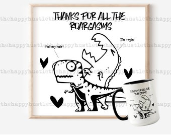 Funny valentines couples png, Thank you for all the ROARGASMS, dirty couples png, diy gift for husband, easy diy valentine gift for wife