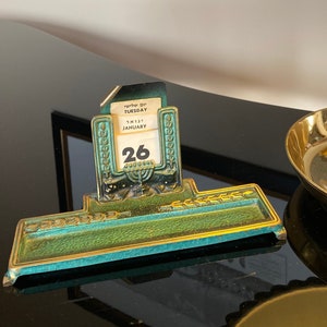 Vintage Desk Calendar with Menorah Sign