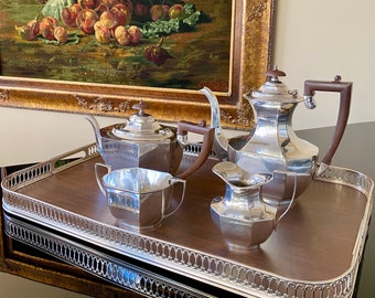 Vintage Silver Plated Five Pieces Tea Set- Made in England