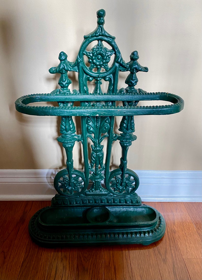 Vintage Heavy Cast Iron Umbrella Stand Etsy