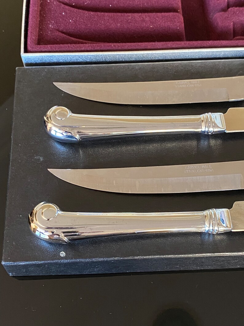 Vintage Carvel Hall Steak Knife Set With Original Box 4 Etsy