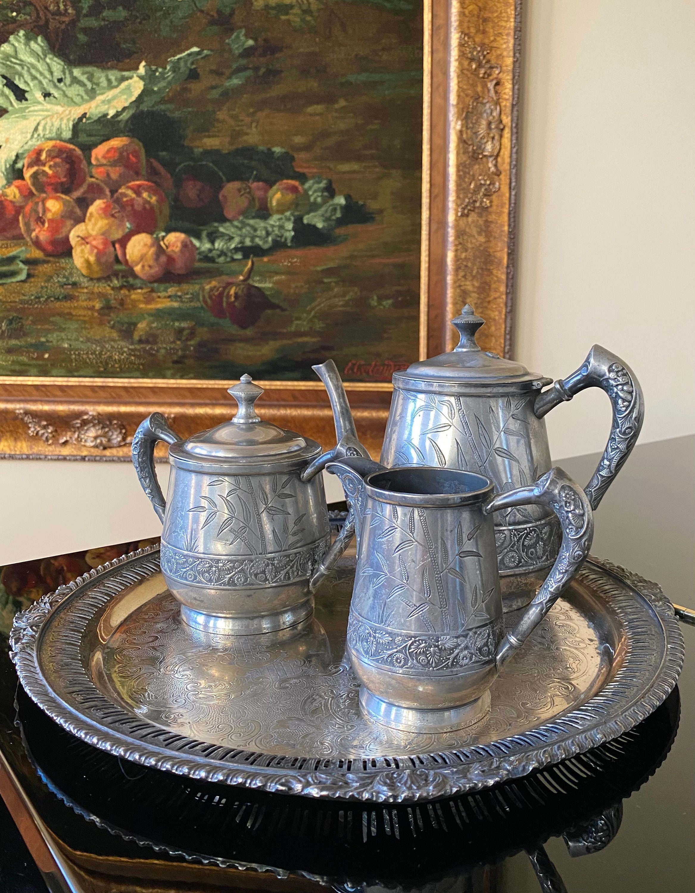 Vintage Quadruple Plate Silver Toronto S.P. Co. Tea Set With Old