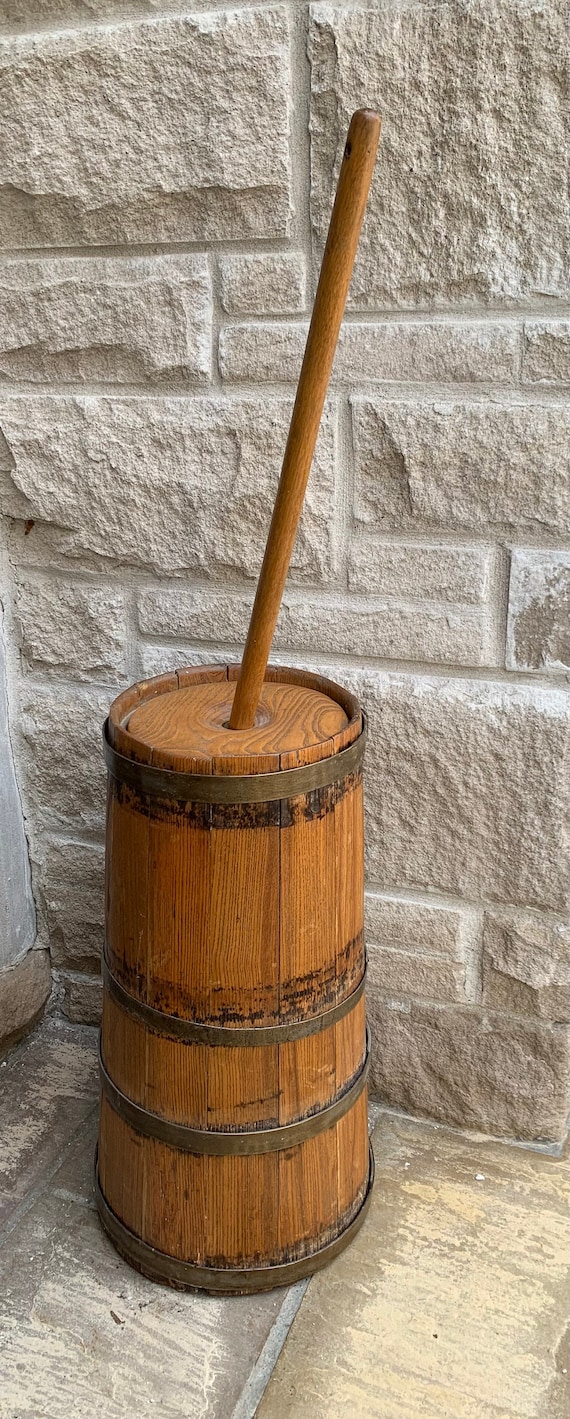 Antique Butter Churn, Wooden Butter Churn, Farmhouse Kitchen Decor