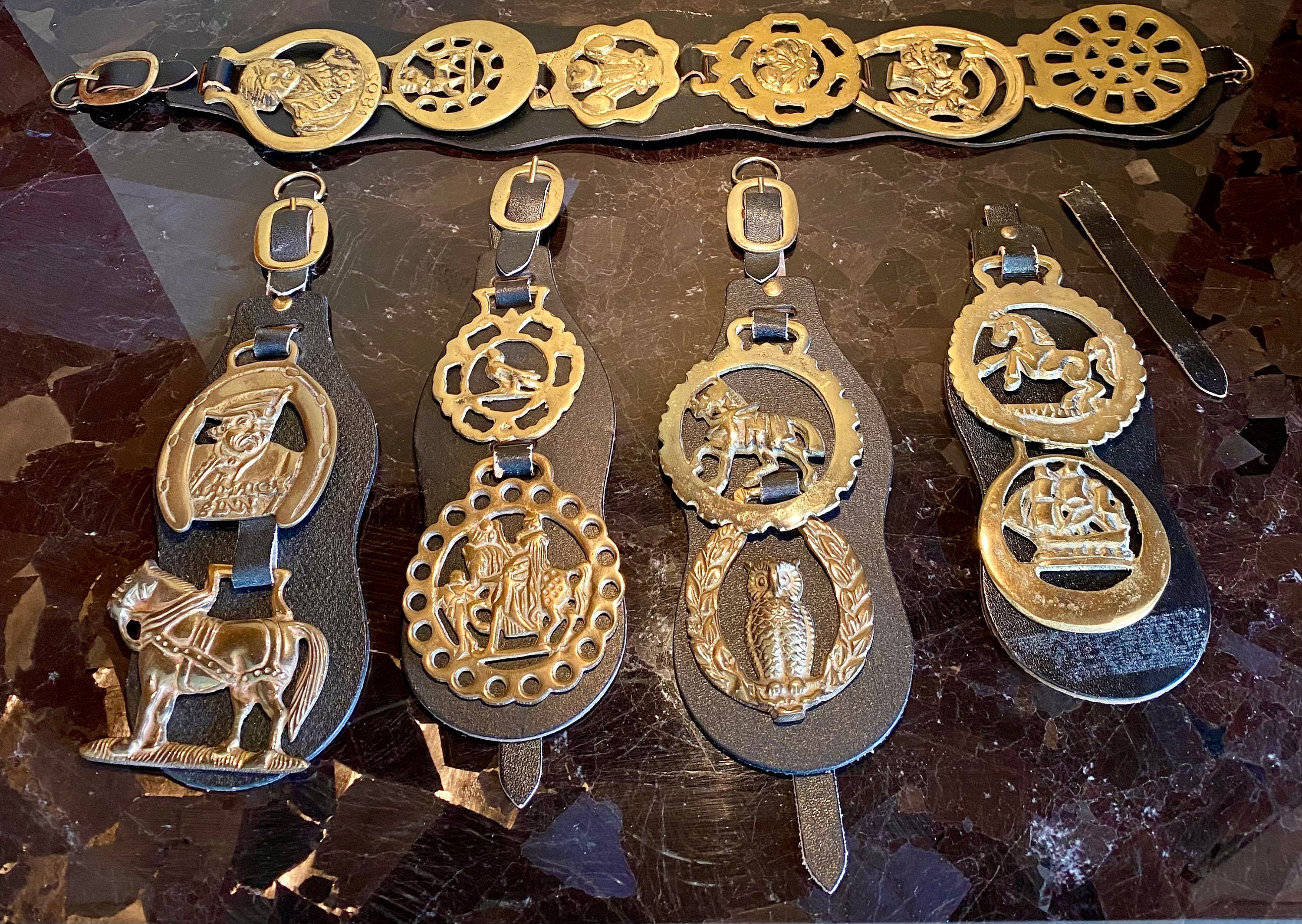 Collection of Modern and Vintage Horse Brasses & Figurines