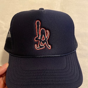 Custom LA Trucker Hat 5/Panel Snapback/blau/burgund/one size fits all