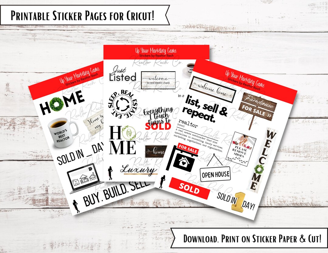 Printable Realtor Stickers - up Your Marketing Game! - Etsy