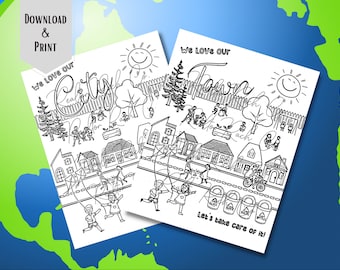 Printable Earth Day Coloring Pages