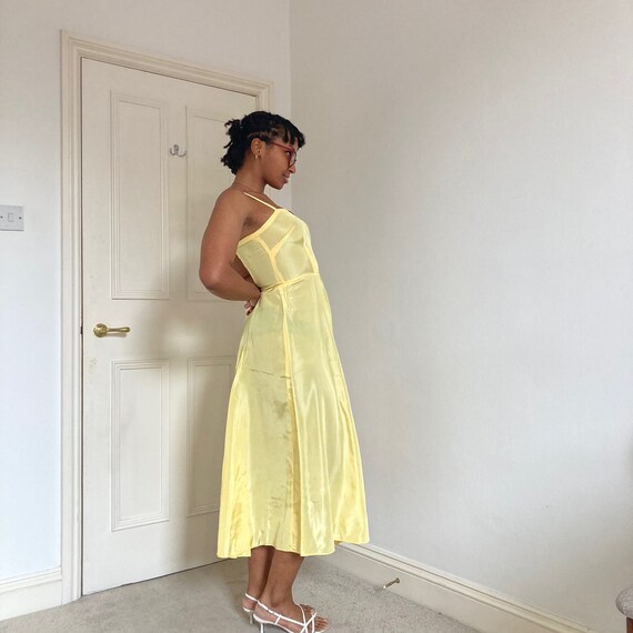 1950's Sunny Yellow Dress with Sweetheart Bodice